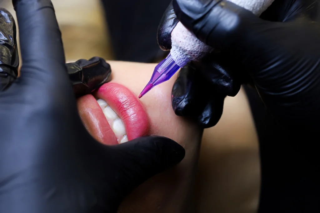 The Permanent Lip Tattoo Process